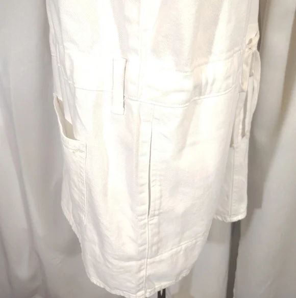 Ralph Lauren Denim Dress, White,Pckts Collar,Drop Waist,Shrt Sleeve,Loose Fit,14 - Picture 8 of 12